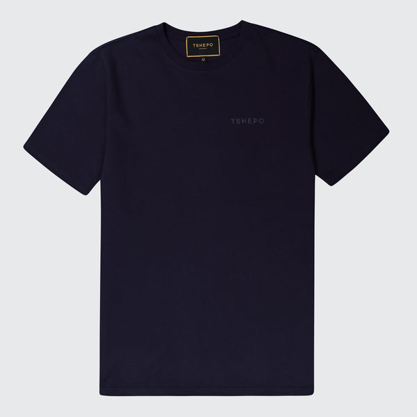 Tshepo Jeans Unisex Wordmark T-Shirts In Navy