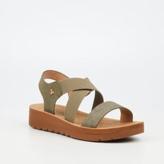 Butterfly Feet Ladies Xara 6 Olive Sandals