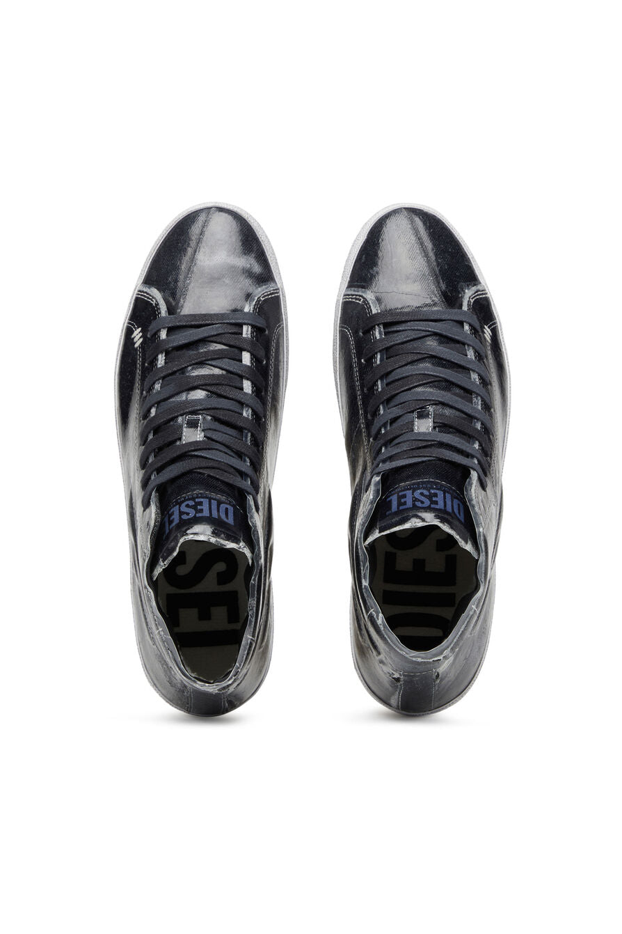 Diesel Mens S-Leroji Mid Sneakers In Black