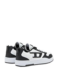 Diesel Y03363P5576 Mens S-Ukiyo V2 Low Sneakers Black And White