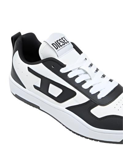 Diesel Y03363P5576 Mens S-Ukiyo V2 Low Sneakers Black And White