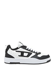 Diesel Y03363P5576 Mens S-Ukiyo V2 Low Sneakers Black And White