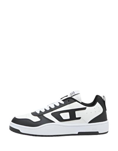 Diesel Y03363P5576 Mens S-Ukiyo V2 Low Sneakers Black And White