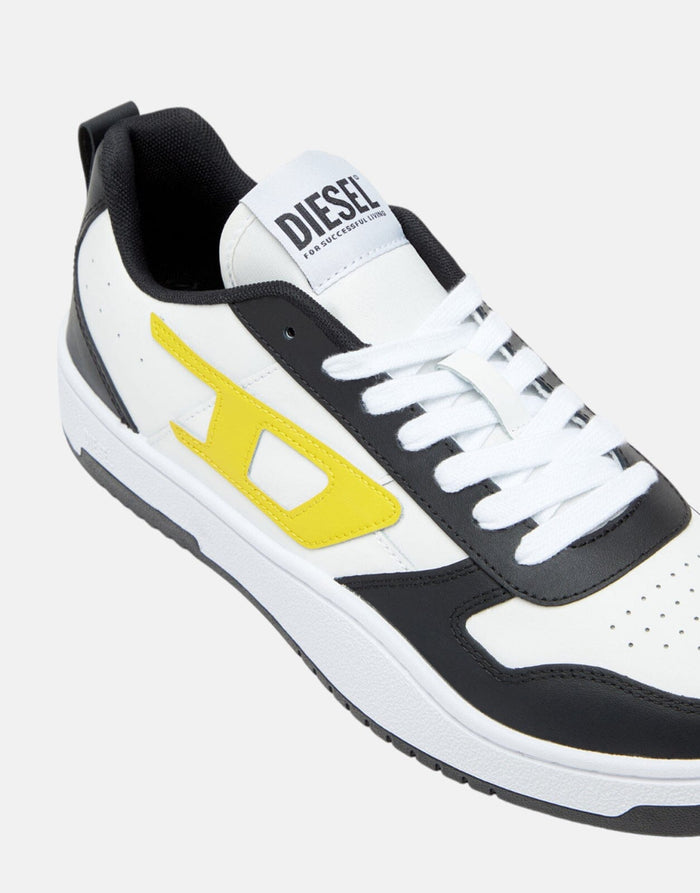 Diesel Y03363P5576 Mens S-Ukiyo V2 Low Sneakers Black/White