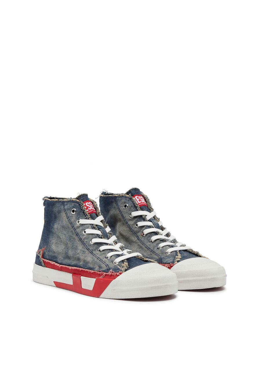 Diesel Mens D-Verse Mid Sneaker In Indigo