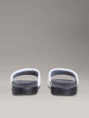 Calvin Klein Mens Jelly Mono Slides In Black and White