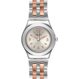 Swatch Minimix Ladies Watch In Steel & Rose