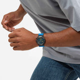 Swatch Blue Strap Moments Watch For Men