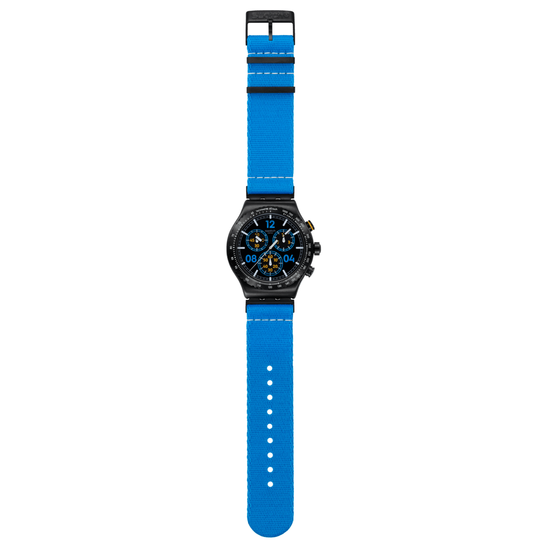 Swatch Blue Strap Moments Watch For Men