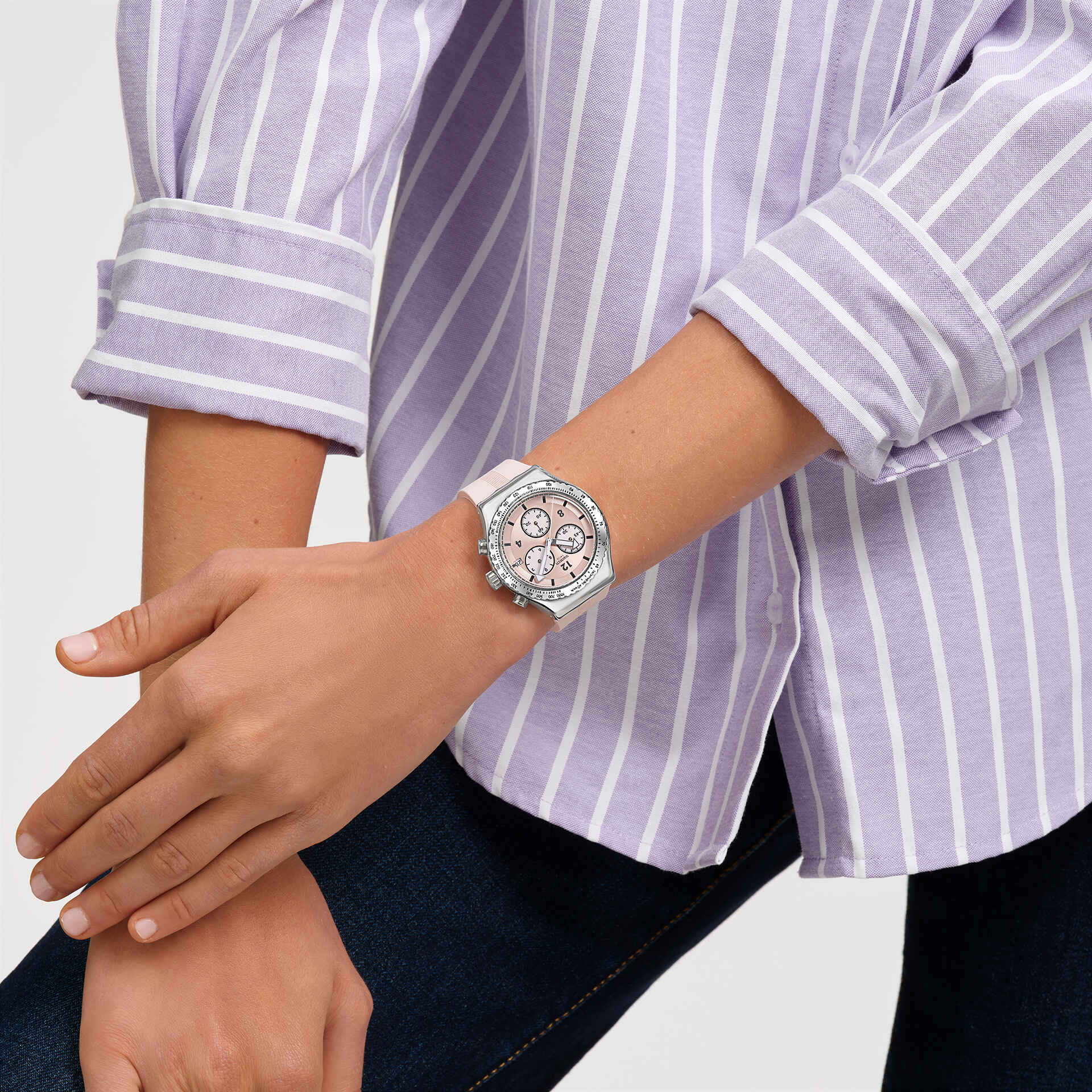 Swatch Poppingly Pink Watch For Women