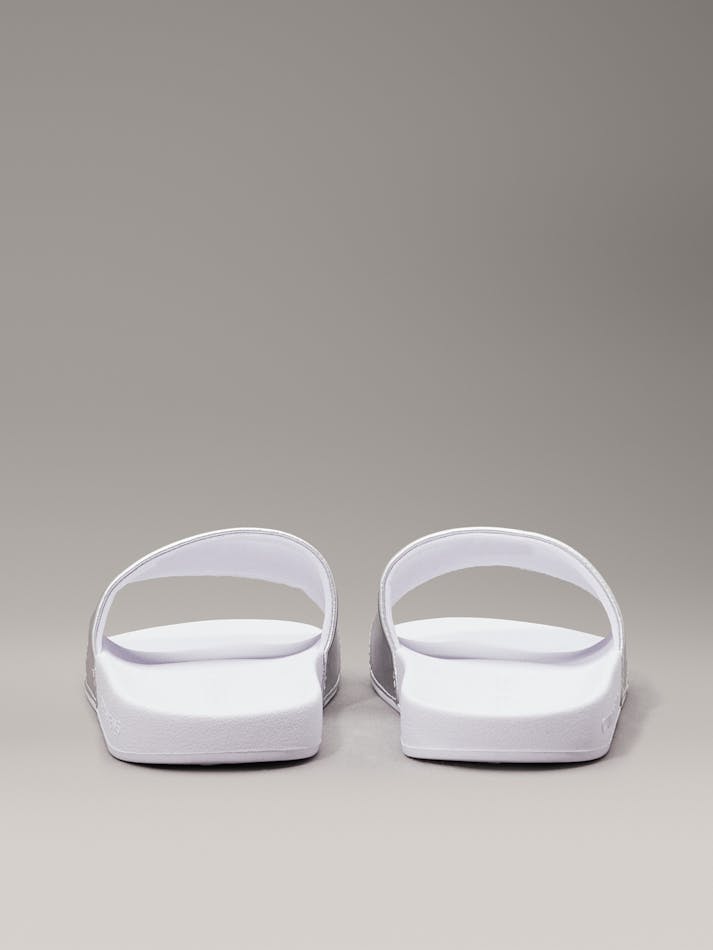 Calvin Klein Womens Cream Ftw Ny Pearl Slides