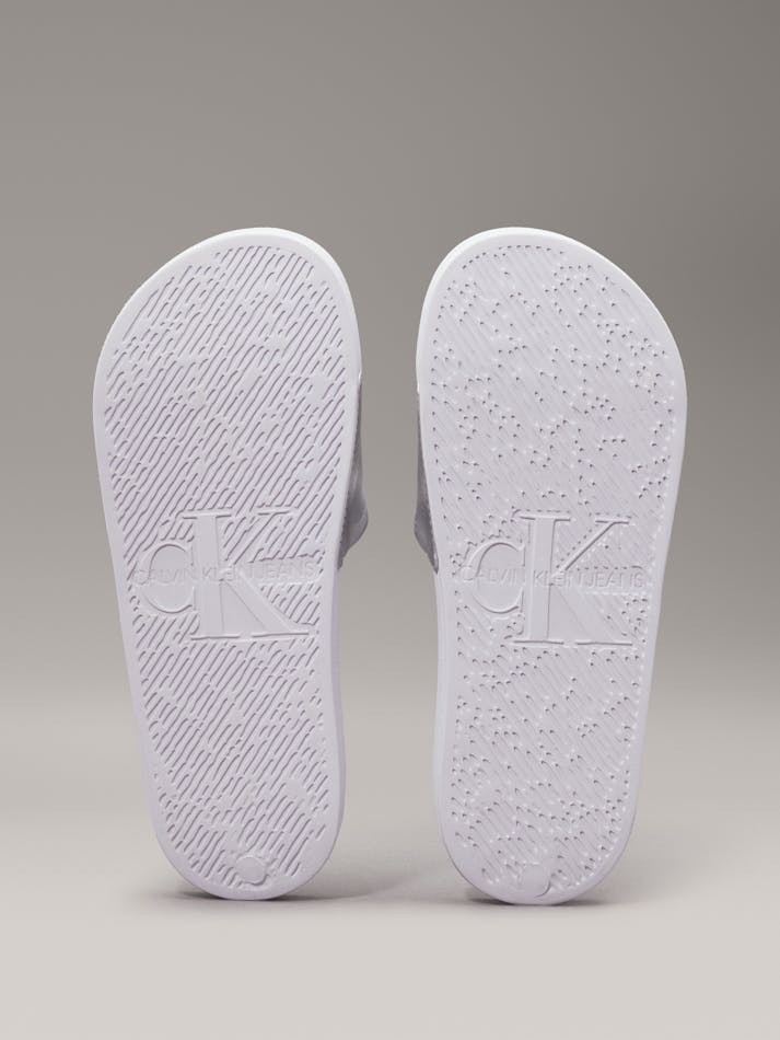 Calvin Klein Womens Cream Ftw Ny Pearl Slides