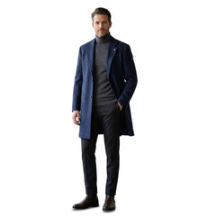 Owen Mens Casual Coat In Navy
