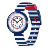 Flik Flak Boys Little Boat Watch In Blue & White