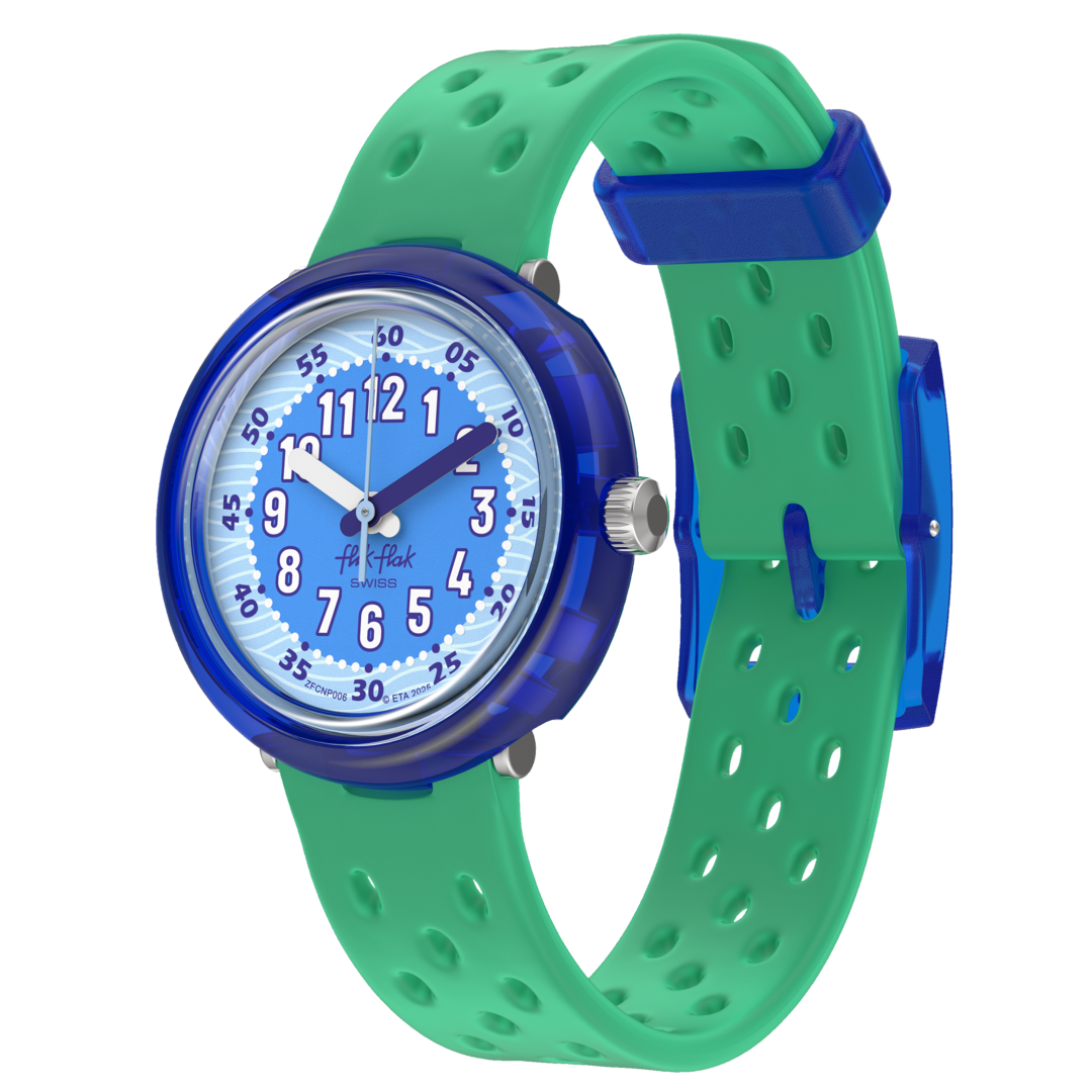 Flik Flak Fizz Waves Boys Watch In Green