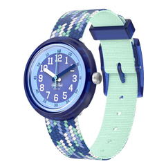 Flik Flak Blue Braid Kiddies Watch