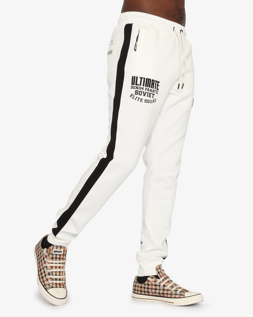 Soviet Mens Fashion Track Pants Coconut