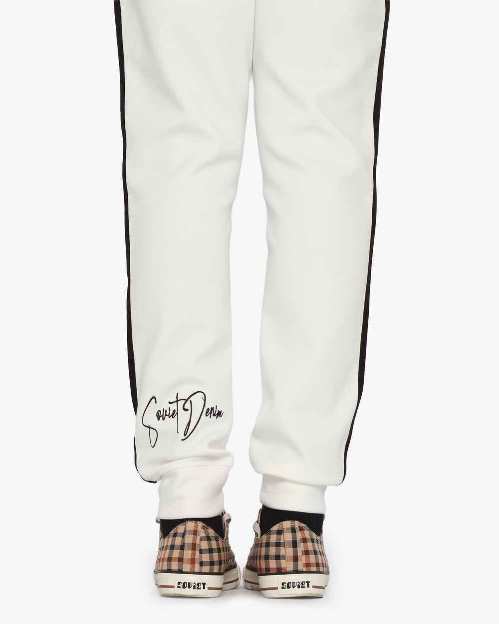 Soviet Mens Fashion Track Pants Coconut