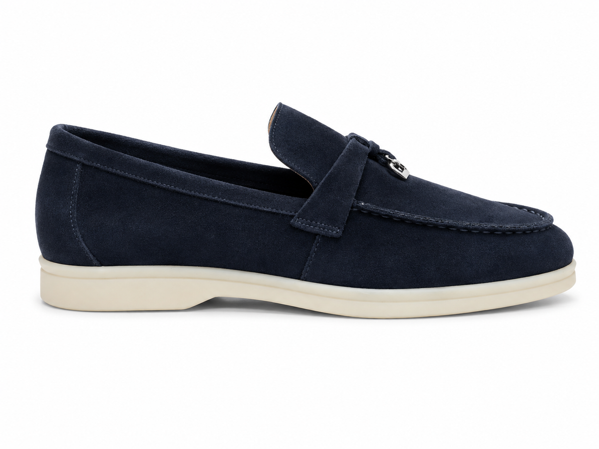 Zerga Womens Charm Moc Shoes In Ink Blue