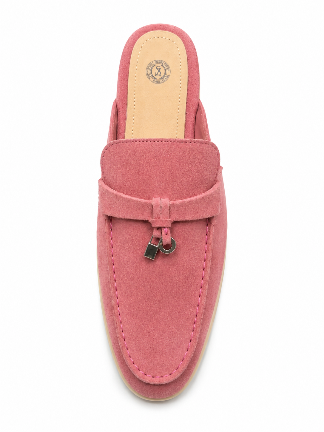Zerga Womens Charm Mule Shoes In Rose Pink