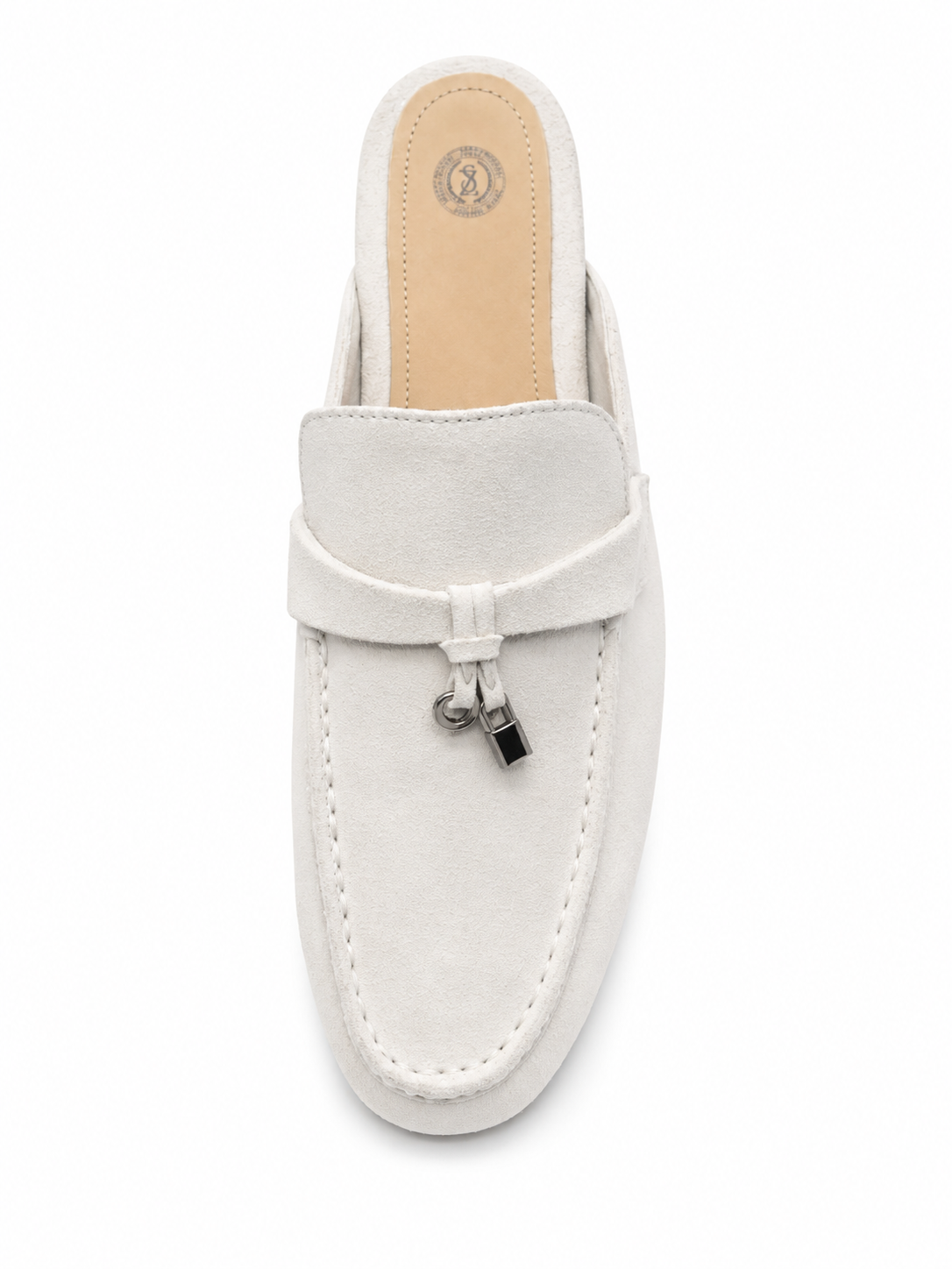 Zerga Womens Charm Mule Shoes In White