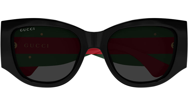 Gucci Womens Sunglasses In Black/Red And Green