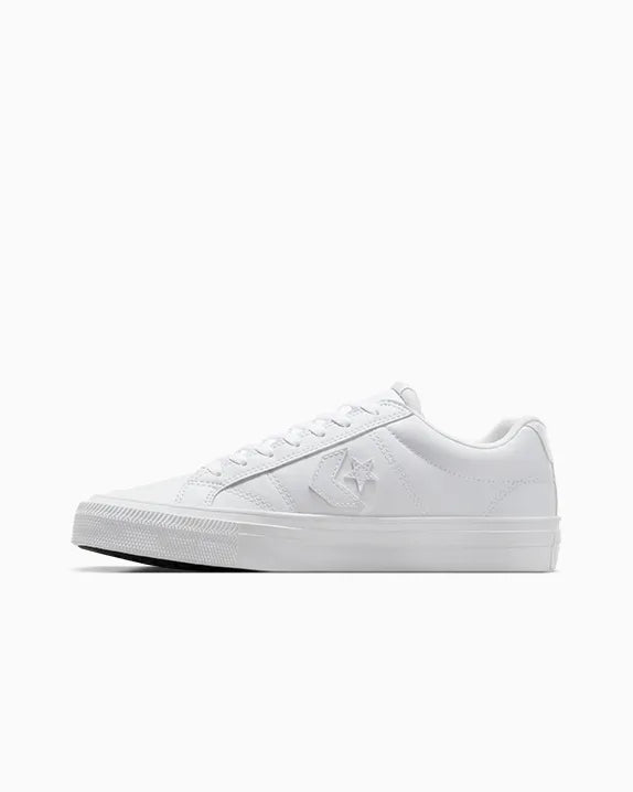 Converse Mens Casual Ox Faux Leather Shoes In White