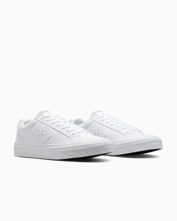 Converse Mens Casual Ox Faux Leather Shoes In White