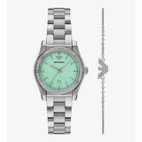 Emporio Armani Mens Federica Watch  & Bracelet Set In Silver