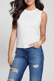 Guess Womens Sl Michela Embell Tank Top In Cream