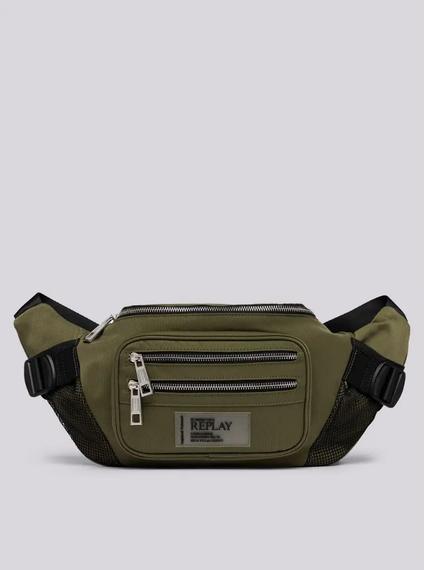 Replay Mens Fm3669 Waist Bag In Olive