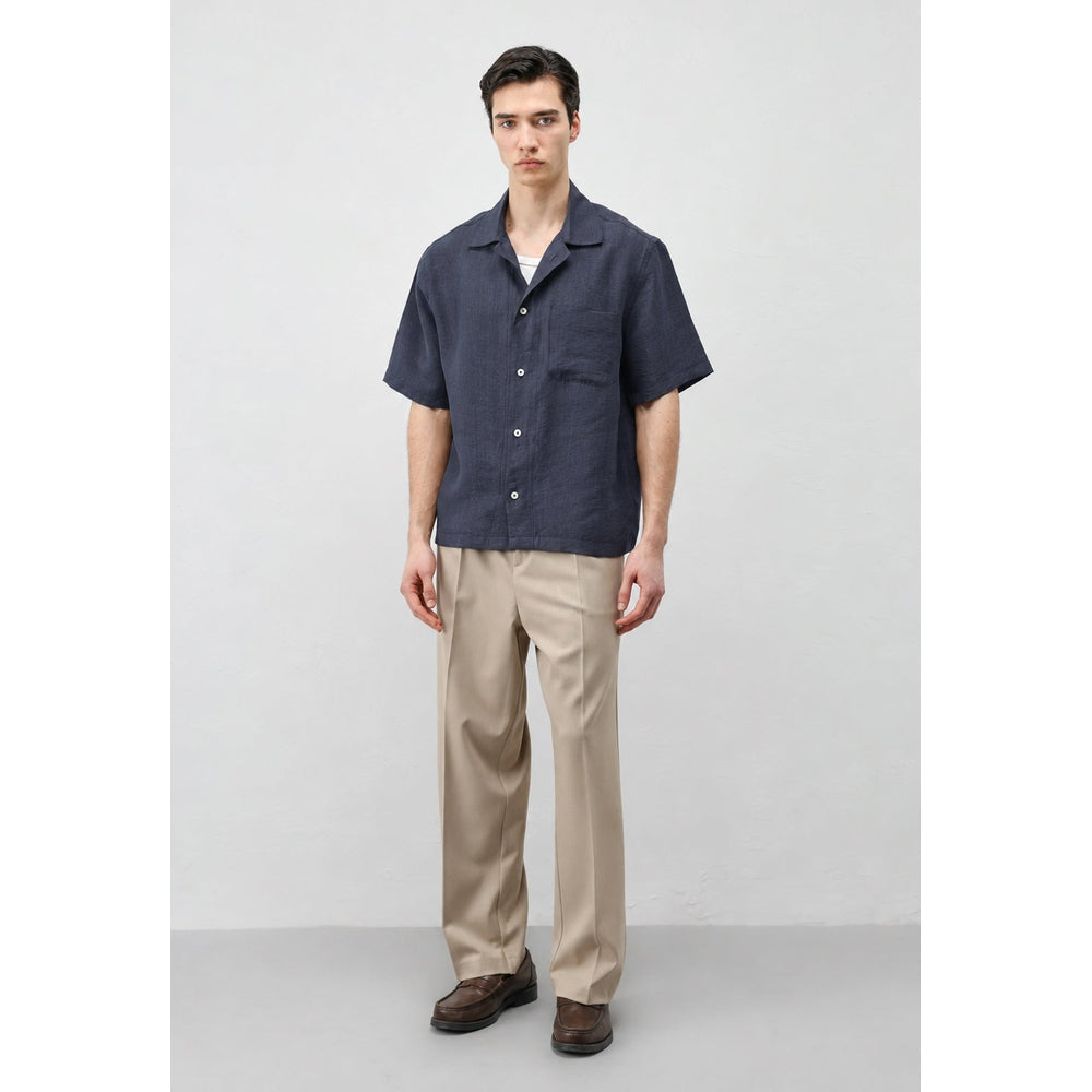 Antioch Mens Short Sleeve Shirt In Navy Blue