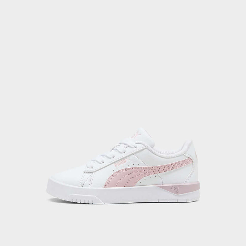 Puma Girls Jada Classic Junior Shoes In White & Pink