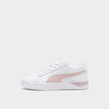 Puma Girls Jada Classic Junior Shoes In White & Pink