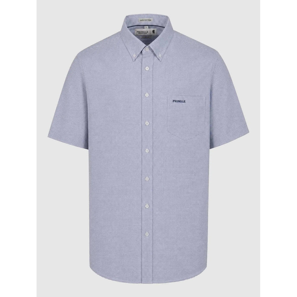 Pringle Mens Noah Textured Shirt In  Blue