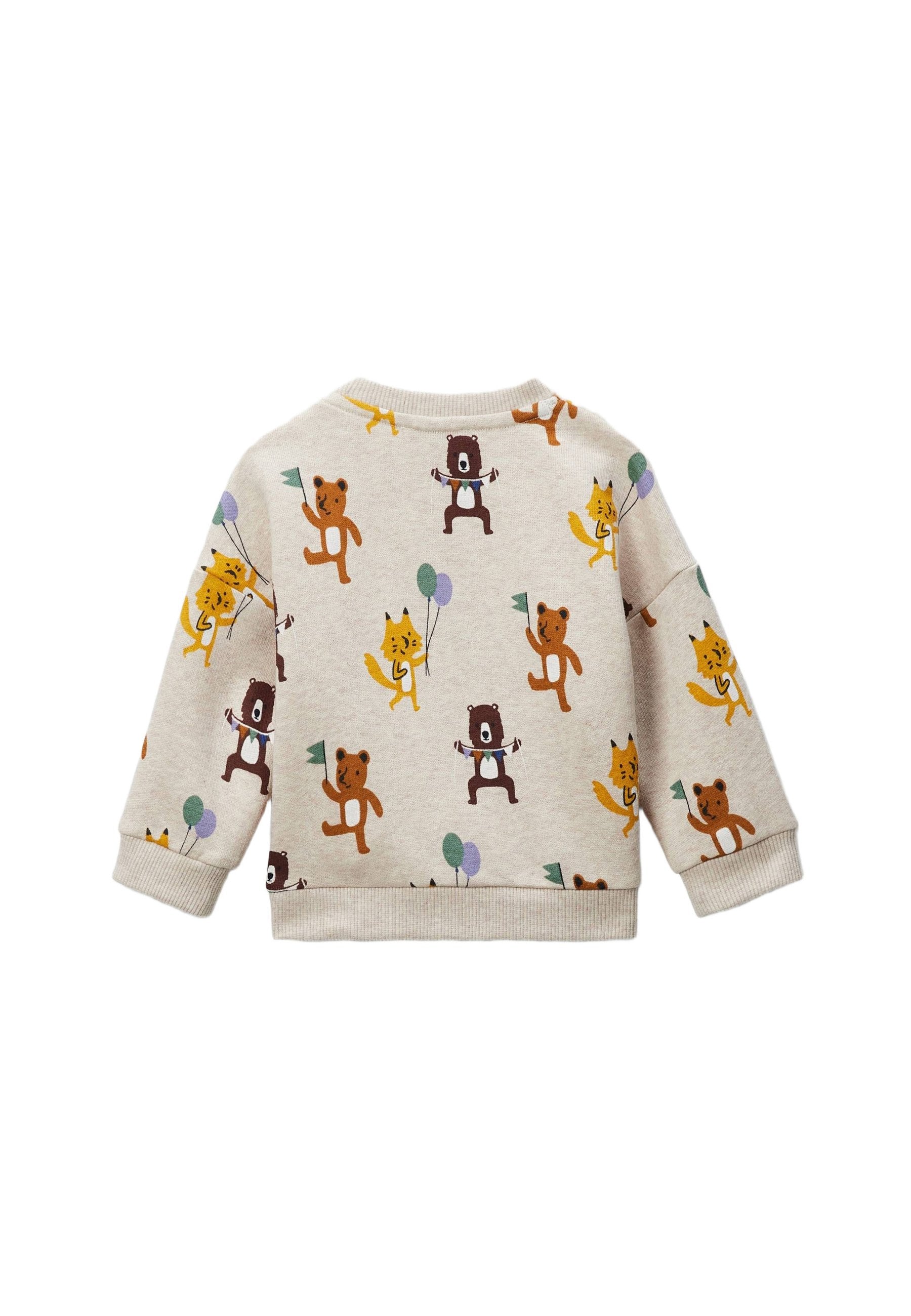 Ben Sherman Boys Forest Friend Crew Sweatshirt In Beige