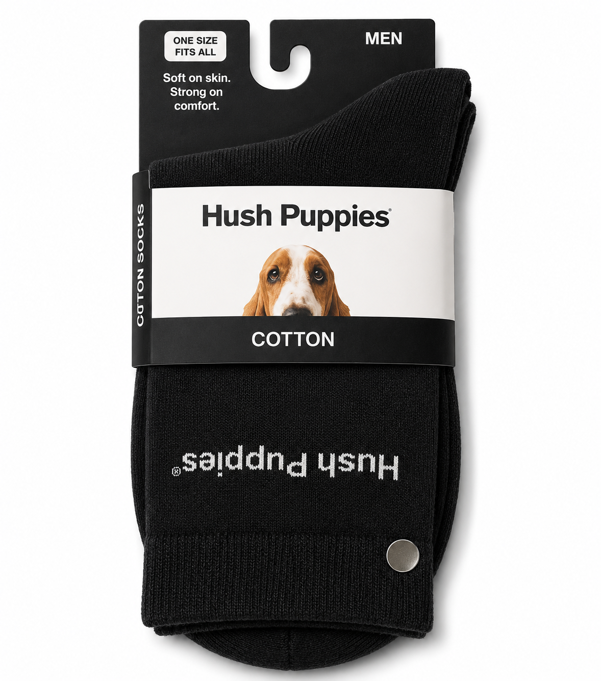 Hush Puppies Mens Combed Cotton Socks In Black