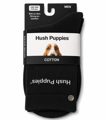 Hush Puppies Mens Combed Cotton Socks In Black