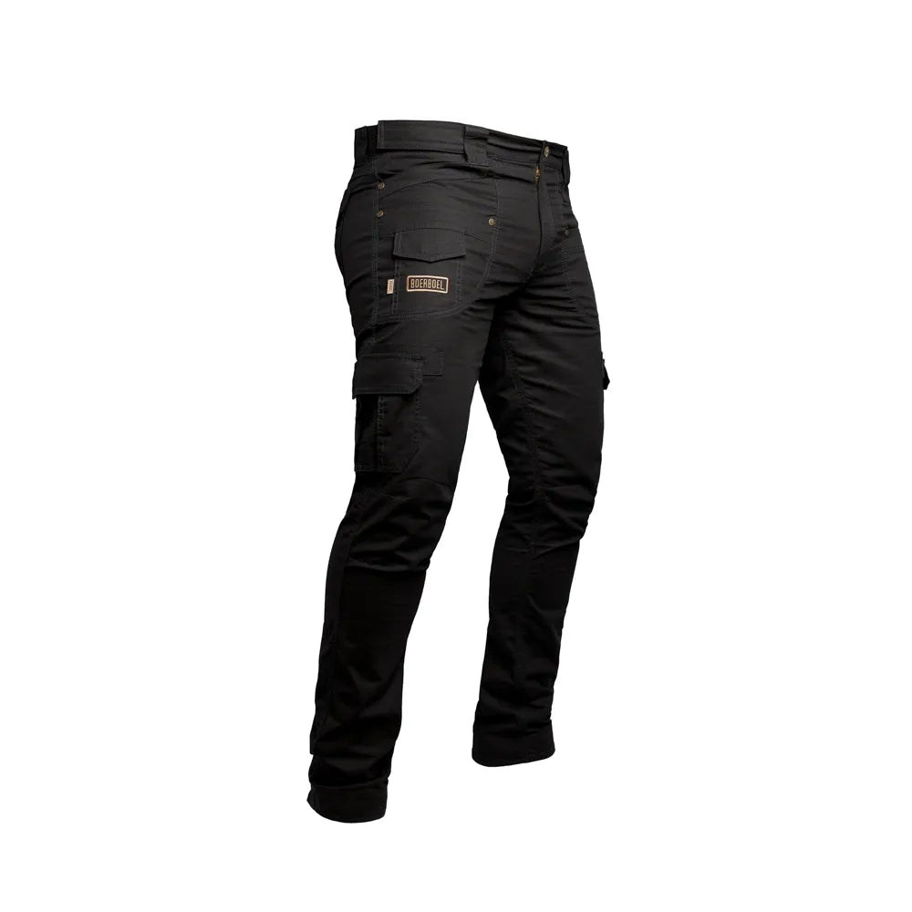 Boerboel Mens Adjustable Kalahari Cargo Pants In Black