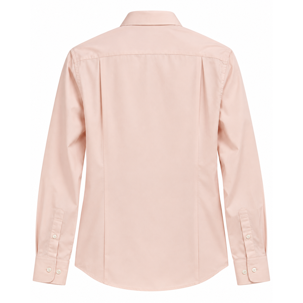 Polo Mens Long Sleeves Plain Shirt In Peach