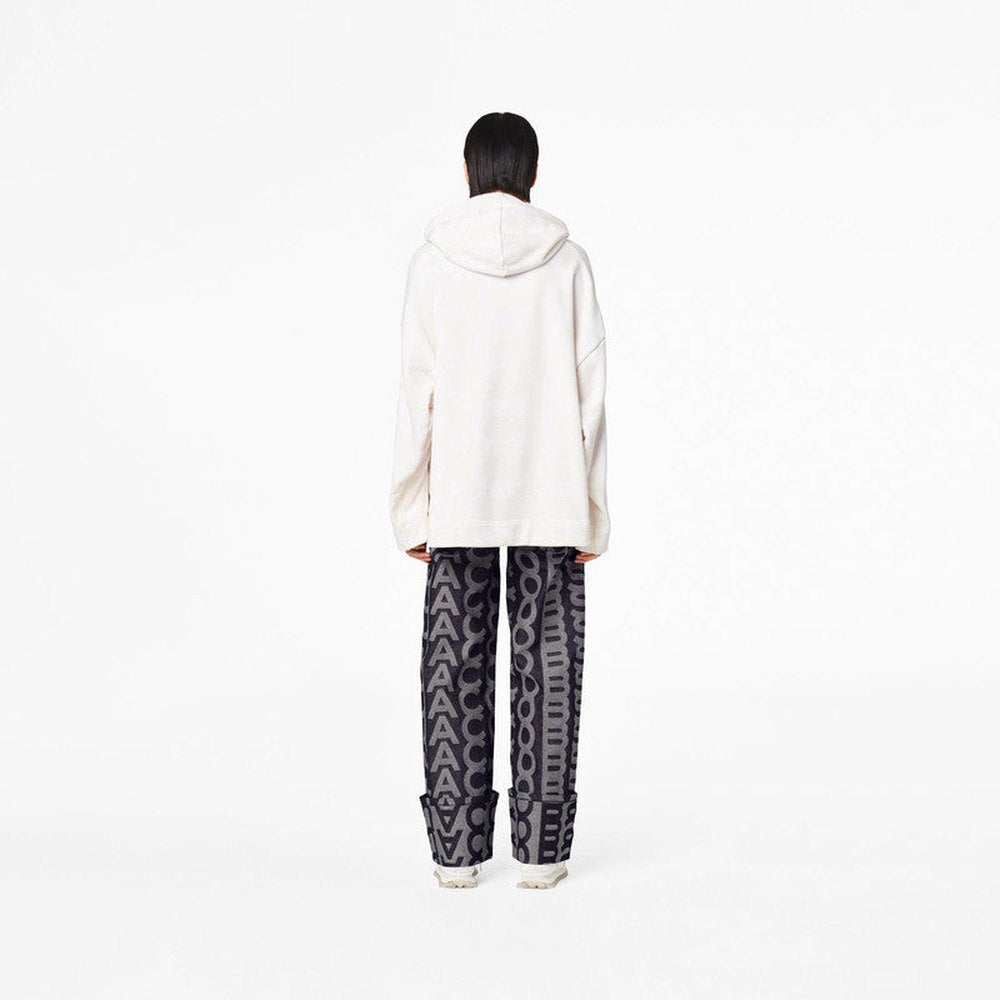 Marc Jacobs Monogram Oversized Hoodie In Eggshell
