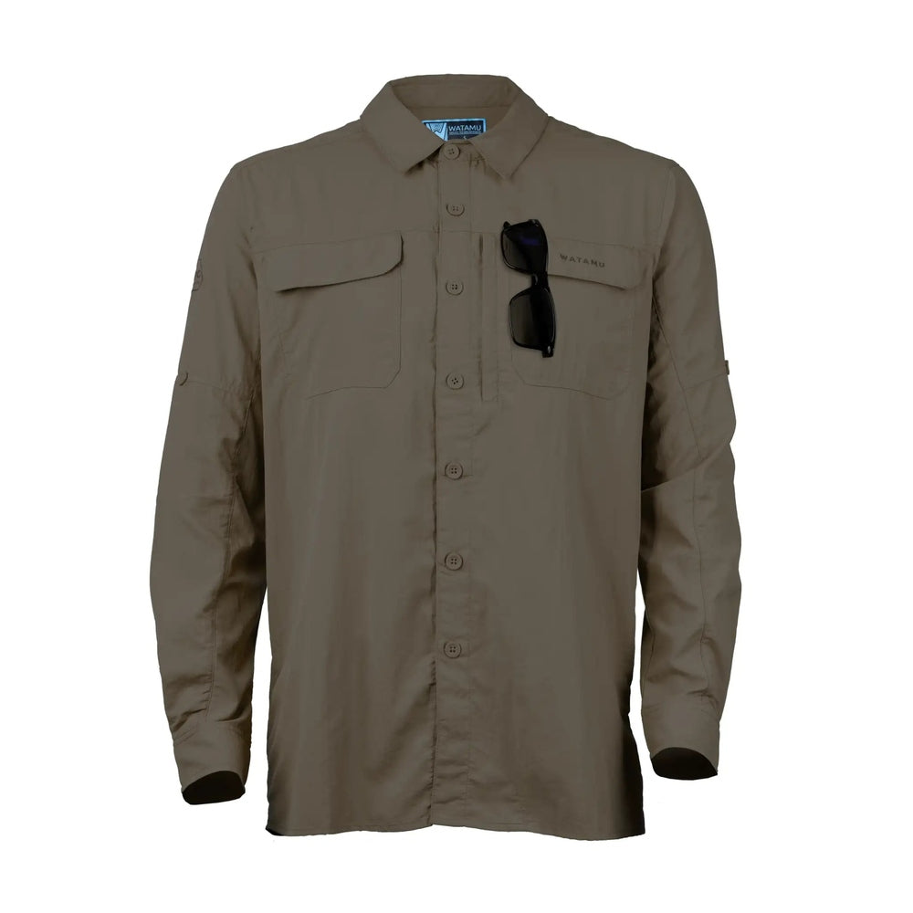 Watamu Mens Pemba Long Sleeves Shirt In Putty