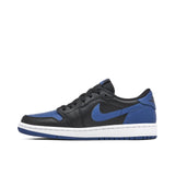 Nike Womens Air Jordan 1 Retro Low Sneakers In Black/Mystic Navy/White