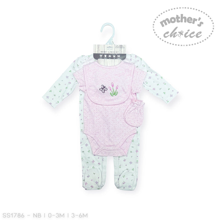 Mother's Choice 5Pc Starter Packs Butterfly/Flowers In White/Pink