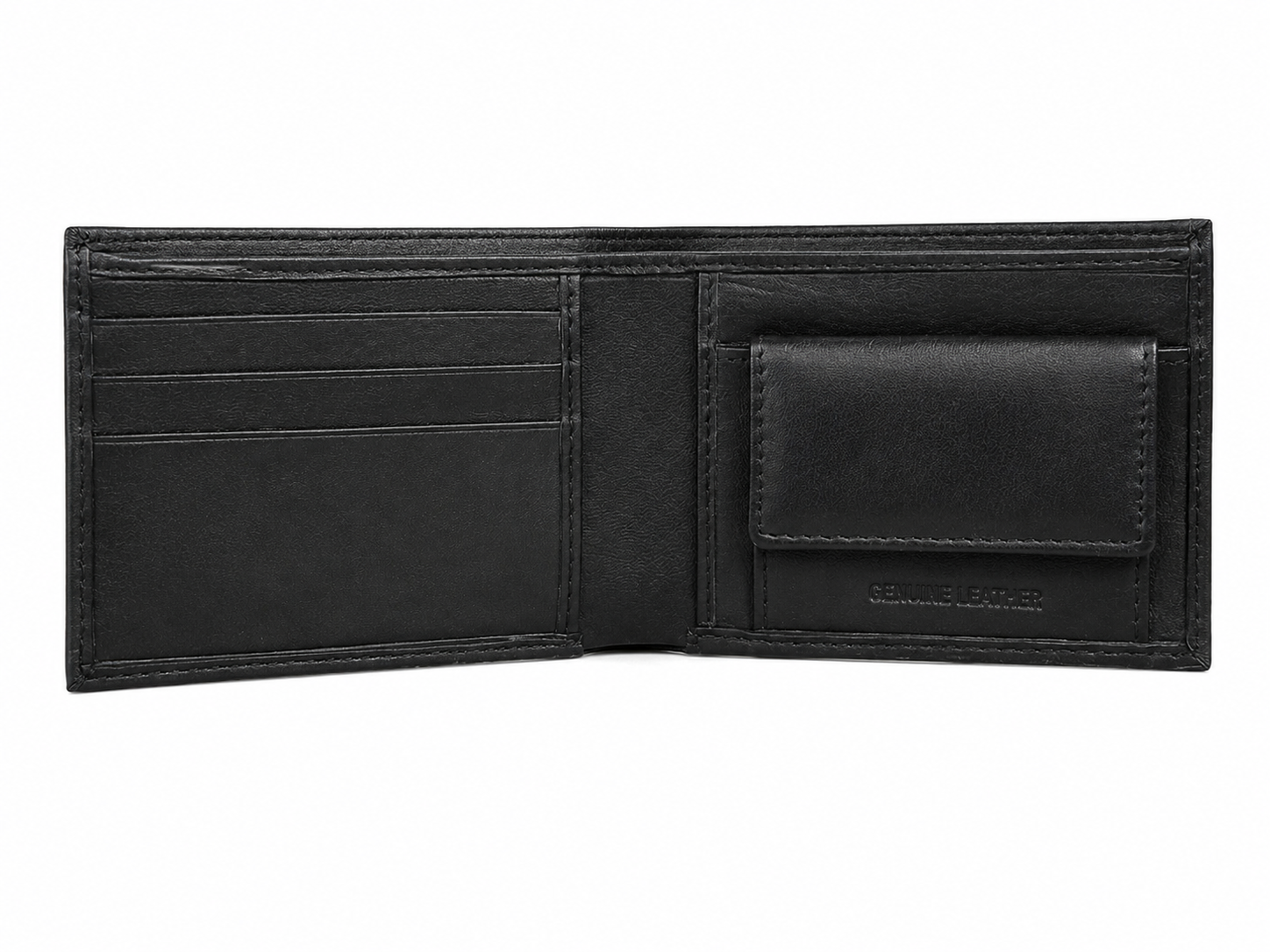 Voyger Mens Hunter Leather Tab Wallet In Black