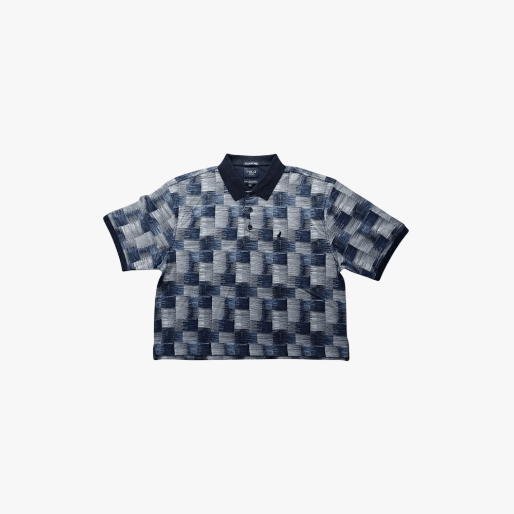 Polo Mens Abstract Printed Golfer In Navy