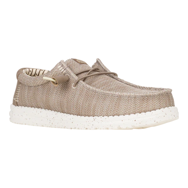 Hey Dude Mens Wally Stretch Mesh Shoes In Brown