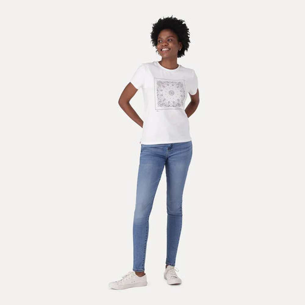 Levis Womens 720 High Rise Super Skinny Animal Jeans In Medium Indigo