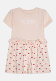Guess Girls 2G Stretch Jersey Dress In Light Peach