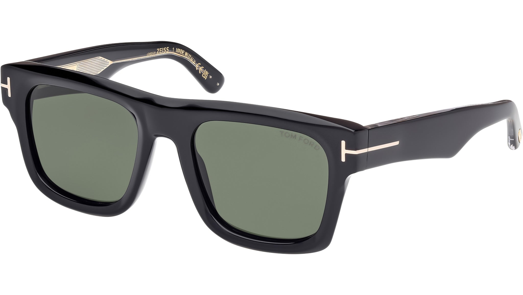 Tom Ford Unisex Sunglasses In Shiny Black